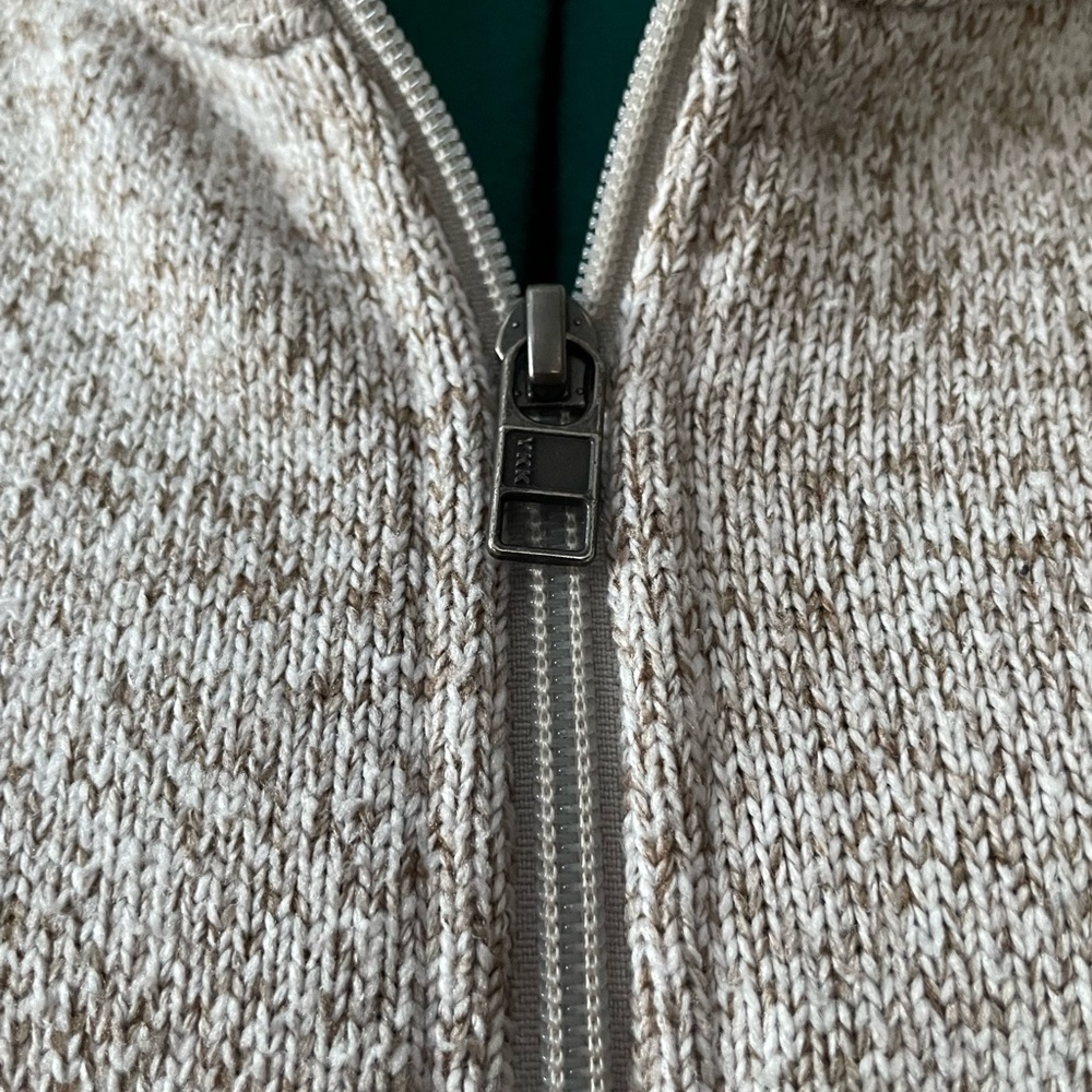 Stormpack XL sweater quarter zip with fleece interior and heathered beige color - Picture 2 of 6
